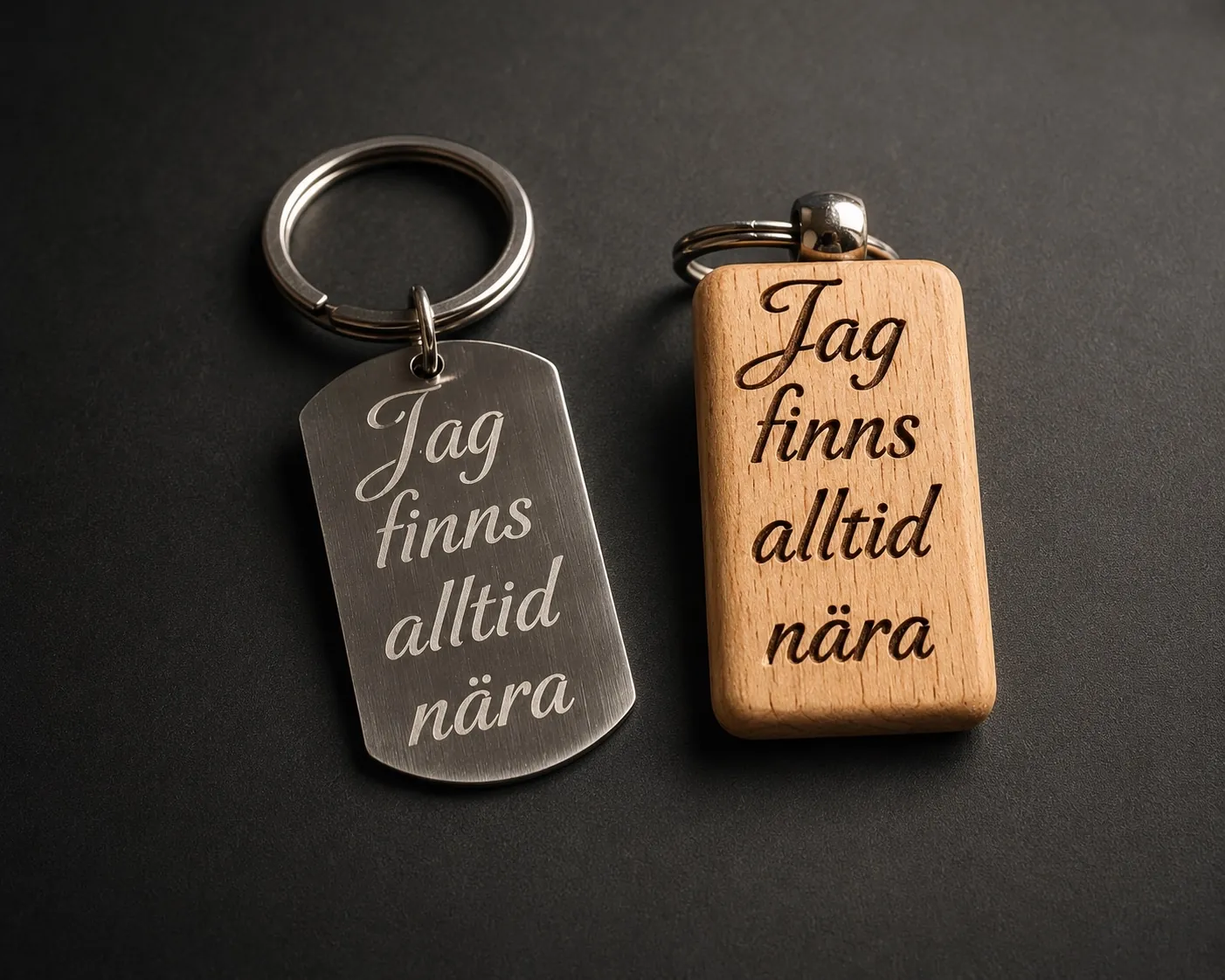 Graverade nyckelringar